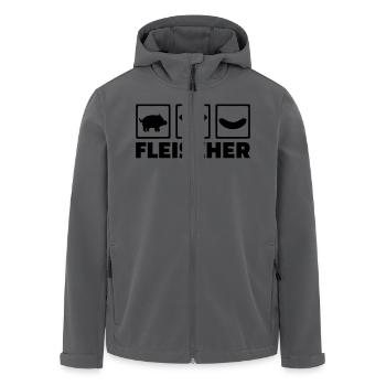Fleischer - Recycelte Männer Softshell-Jacke von Stanley/Stella - Anthrazit - Vorne - AI Model Male 185 light (185cm)