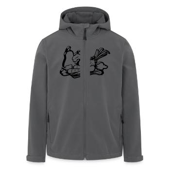gemüse 3d - Recycelte Männer Softshell-Jacke von Stanley/Stella - Anthrazit - Vorne - AI Model Male 185 light (185cm)