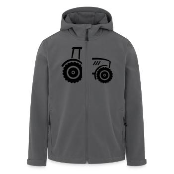 Traktor - Recycelte Männer Softshell-Jacke von Stanley/Stella - Anthrazit - Vorne - AI Model Male 185 light (185cm)