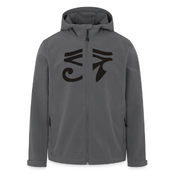 Eye Of Horus / Auge des Horus - Recycelte Männer Softshell-Jacke von Stanley/Stella - Anthrazit - Vorne - AI Model Male 185 light (185cm)