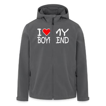 I love my boyfriend - Recycelte Männer Softshell-Jacke von Stanley/Stella - Anthrazit - Vorne - AI Model Male 185 light (185cm)