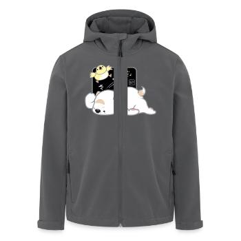Hund koreanisch - japanischer Stil 04B - Recycelte Männer Softshell-Jacke von Stanley/Stella - Anthrazit - Vorne - AI Model Male 185 light (185cm)