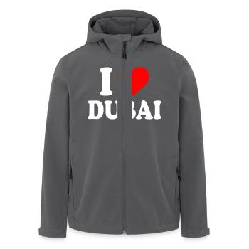 I love Dubai - Recycelte Männer Softshell-Jacke von Stanley/Stella - Anthrazit - Vorne - AI Model Male 185 light (185cm)