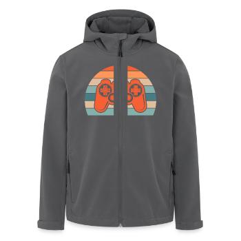 Gamer Gaming Gamepad - Recycelte Männer Softshell-Jacke von Stanley/Stella - Anthrazit - Vorne - AI Model Male 185 light (185cm)