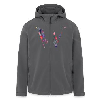 Blumen Personalisierter Buchstabe w - Geschenkidee - Recycelte Männer Softshell-Jacke von Stanley/Stella - Anthrazit - Vorne - AI Model Male 185 light (185cm)