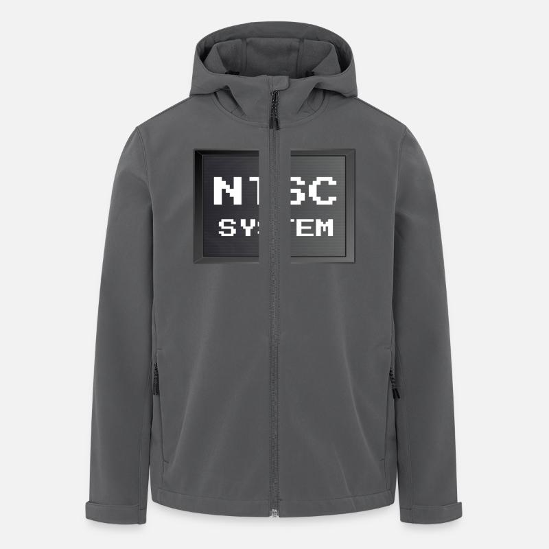 Retrogaming - NTSC system - Veste softshell homme en polyester recyclé Stanley/Stella - charbon