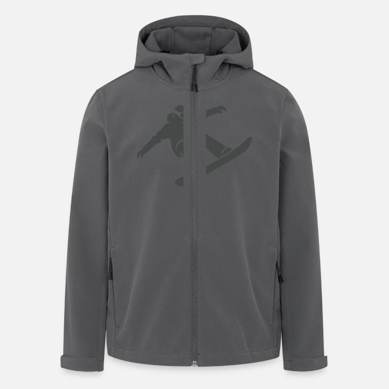 snowboarder - Recycelte Männer Softshell-Jacke von Stanley/Stella - Anthrazit