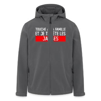 Berühre meine Familie - Recycelte Männer Softshell-Jacke von Stanley/Stella - Anthrazit - Vorne - AI Model Male 185 light (185cm)