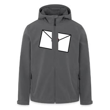 Brief Herz dreifarbig - Recycelte Männer Softshell-Jacke von Stanley/Stella - Anthrazit - Vorne - AI Model Male 185 light (185cm)