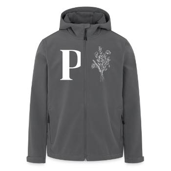 Minimalistische Blumen - Recycelte Männer Softshell-Jacke von Stanley/Stella - Anthrazit - Vorne - AI Model Male 185 light (185cm)