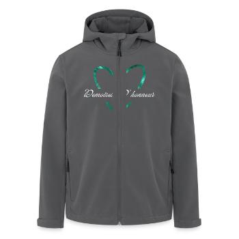 Brautjungfer mit glitzerndem grünem Herz - Recycelte Männer Softshell-Jacke von Stanley/Stella - Anthrazit - Vorne - AI Model Male 185 light (185cm)