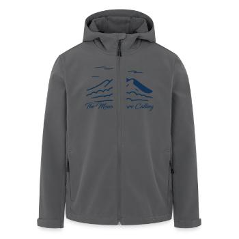 Die Berge rufen mich - Recycelte Männer Softshell-Jacke von Stanley/Stella - Anthrazit - Vorne - AI Model Male 185 light (185cm)