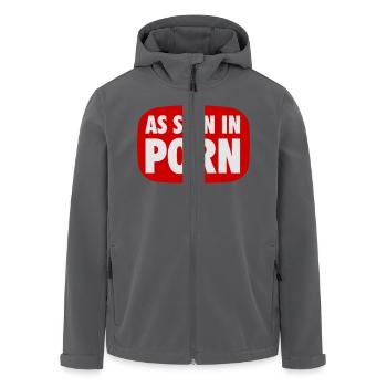 As seen in Porn - PrintShirt.at - Recycelte Männer Softshell-Jacke von Stanley/Stella - Anthrazit - Vorne - AI Model Male 185 light (185cm)
