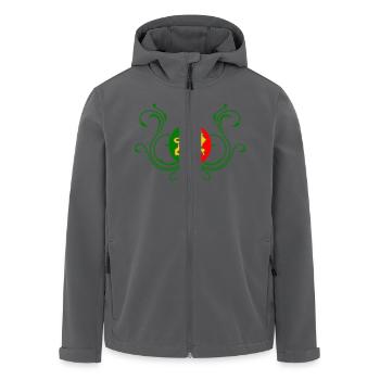 lion_of_judah_jamaica_v2c_3c - Recycelte Männer Softshell-Jacke von Stanley/Stella - Anthrazit - Vorne - AI Model Male 185 light (185cm)