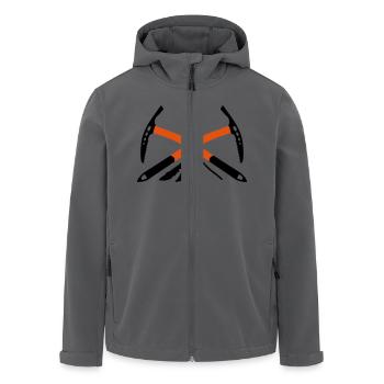 Bergsteiger - Recycelte Männer Softshell-Jacke von Stanley/Stella - Anthrazit - Vorne - AI Model Male 185 light (185cm)