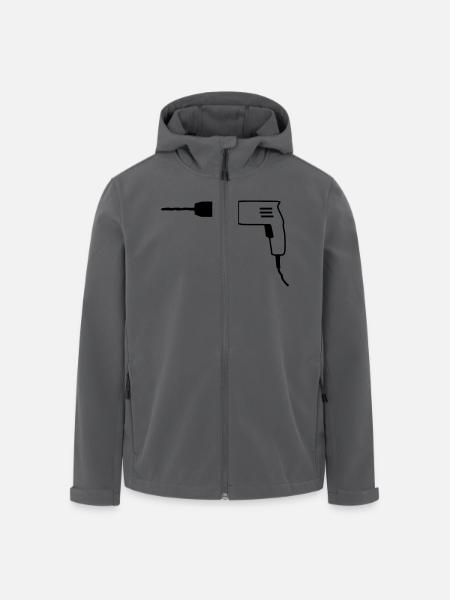 bohrmaschine - Recycelte Männer Softshell-Jacke von Stanley/Stella - Anthrazit