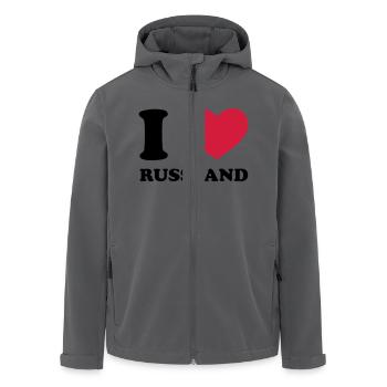 Russland - Recycelte Männer Softshell-Jacke von Stanley/Stella - Anthrazit - Vorne - AI Model Male 185 light (185cm)