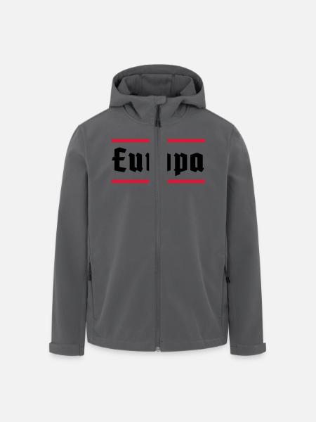 Europa - Recycelte Männer Softshell-Jacke von Stanley/Stella - Anthrazit