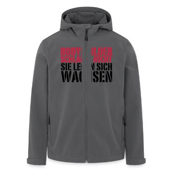 Bodybuilder schlafen nicht, sie legen sich wachsen - Recycelte Männer Softshell-Jacke von Stanley/Stella - Anthrazit - Vorne - AI Model Male 185 light (185cm)
