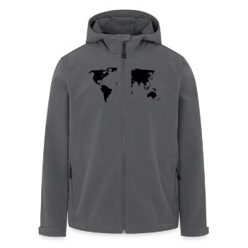 Weltkarte - Recycelte Männer Softshell-Jacke von Stanley/Stella - Anthrazit - Vorne - AI Model Male 185 light (185cm)