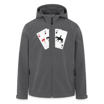 Kartenspiel Westernreiter - Recycelte Männer Softshell-Jacke von Stanley/Stella - Anthrazit - Vorne - AI Model Male 185 light (185cm)