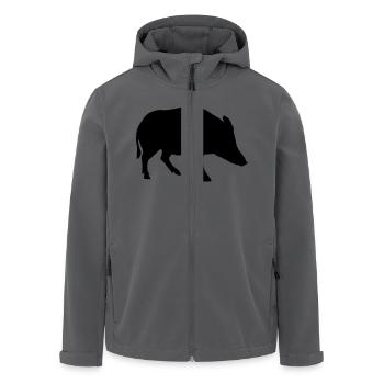 Wildschwein - Recycelte Männer Softshell-Jacke von Stanley/Stella - Anthrazit - Vorne - AI Model Male 185 light (185cm)