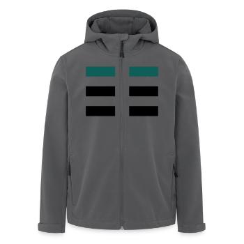 Linien 3 - Recycelte Männer Softshell-Jacke von Stanley/Stella - Anthrazit - Vorne - AI Model Male 185 light (185cm)