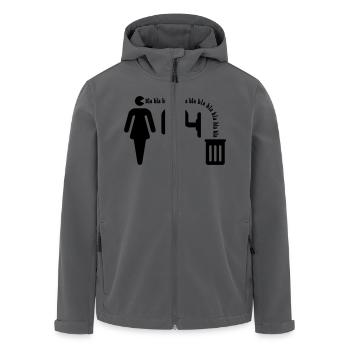 Bla bla bla / Frauenversteher - Recycelte Männer Softshell-Jacke von Stanley/Stella - Anthrazit - Vorne - AI Model Male 185 light (185cm)