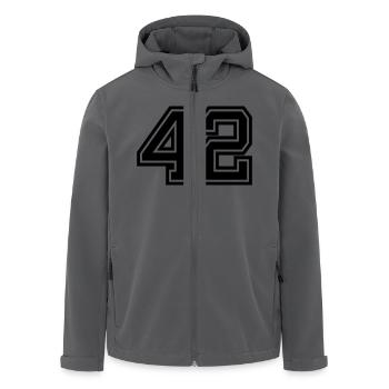 42 - Recycelte Männer Softshell-Jacke von Stanley/Stella - Anthrazit - Vorne - AI Model Male 185 light (185cm)