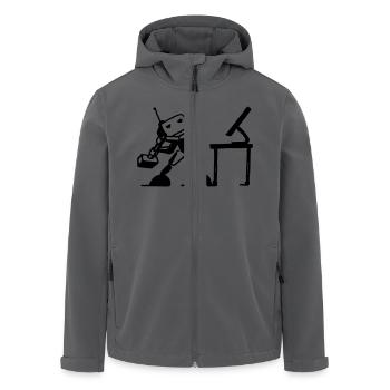 Robot-Rebelle - Recycelte Männer Softshell-Jacke von Stanley/Stella - Anthrazit - Vorne - AI Model Male 185 light (185cm)