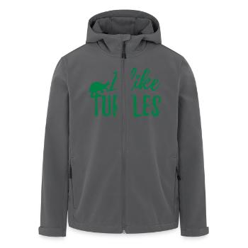 I like Turtles v2 - Recycelte Männer Softshell-Jacke von Stanley/Stella - Anthrazit - Vorne - AI Model Male 185 light (185cm)