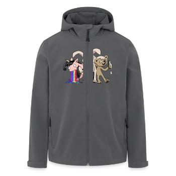 drunken friends - Recycelte Männer Softshell-Jacke von Stanley/Stella - Anthrazit - Vorne - AI Model Male 185 light (185cm)