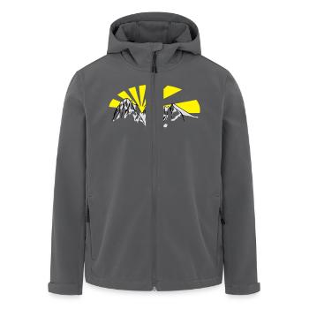Langkofel - Saslonch - Sasso Lungo - Recycelte Männer Softshell-Jacke von Stanley/Stella - Anthrazit - Vorne - AI Model Male 185 light (185cm)