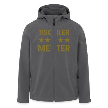 tischler meister - Recycelte Männer Softshell-Jacke von Stanley/Stella - Anthrazit - Vorne - AI Model Male 185 light (185cm)
