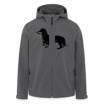 dackel hund - Recycelte Männer Softshell-Jacke von Stanley/Stella - Anthrazit - Vorne - AI Model Male 185 light (185cm)