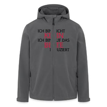ich bin nicht klein, ich bin auf das beste - Recycelte Männer Softshell-Jacke von Stanley/Stella - Anthrazit - Vorne - AI Model Male 185 light (185cm)