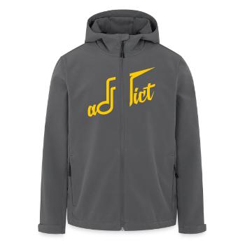 Addict Music - Recycelte Männer Softshell-Jacke von Stanley/Stella - Anthrazit - Vorne - AI Model Male 185 light (185cm)