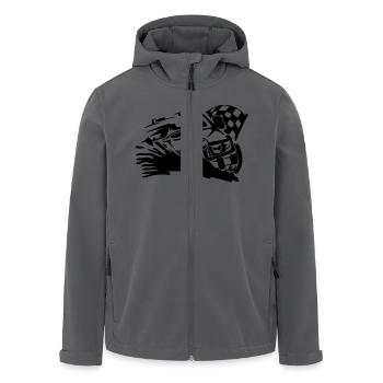 Autocross T-Shirt selber bedrucken - Recycelte Männer Softshell-Jacke von Stanley/Stella - Anthrazit - Vorne - AI Model Male 185 light (185cm)