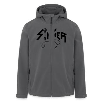 singer - Recycelte Männer Softshell-Jacke von Stanley/Stella - Anthrazit - Vorne - AI Model Male 185 light (185cm)