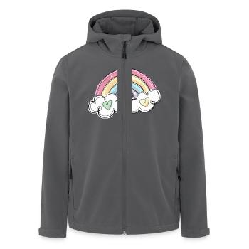 REGENBOGEN - Recycelte Männer Softshell-Jacke von Stanley/Stella - Anthrazit - Vorne - AI Model Male 185 light (185cm)