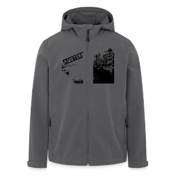 Amsterdam - Recycelte Männer Softshell-Jacke von Stanley/Stella - Anthrazit - Vorne - AI Model Male 185 light (185cm)