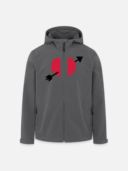arrow - Recycelte Männer Softshell-Jacke von Stanley/Stella - Anthrazit