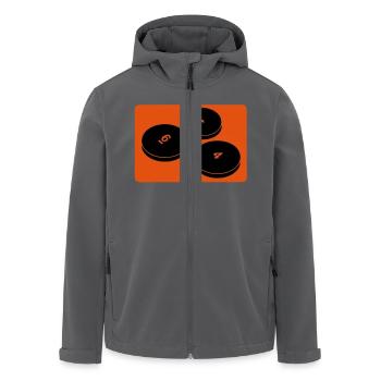 petit2 Puck Brettspiel Club-Logo - Recycelte Männer Softshell-Jacke von Stanley/Stella - Anthrazit - Vorne - AI Model Male 185 light (185cm)