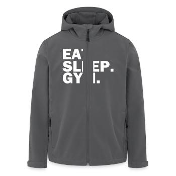 Essen Sie Schlaf-studio weiß - Recycelte Männer Softshell-Jacke von Stanley/Stella - Anthrazit - Vorne - AI Model Male 185 light (185cm)
