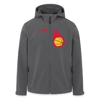 Basketball Feuerball - Recycelte Männer Softshell-Jacke von Stanley/Stella - Anthrazit - Vorne - AI Model Male 185 light (185cm)