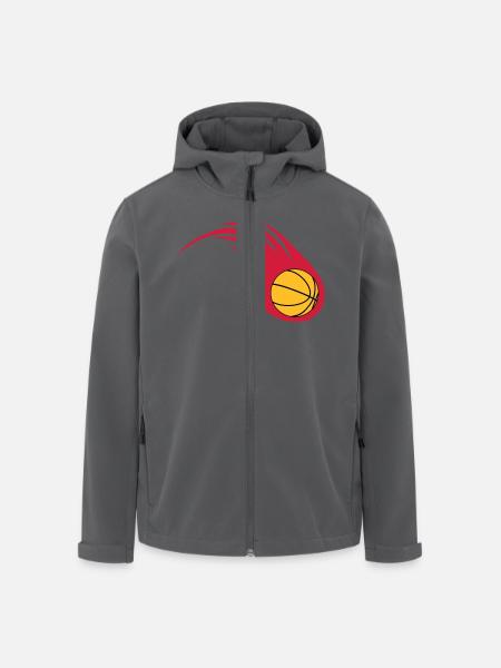 Basketball Feuerball - Recycelte Männer Softshell-Jacke von Stanley/Stella - Anthrazit