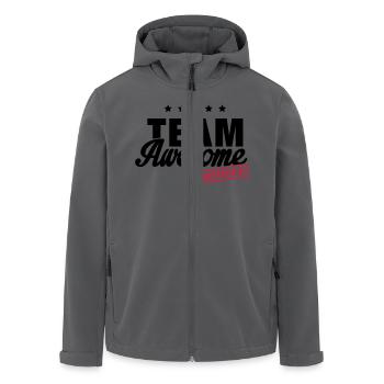 team_awesome_member_f2 - Recycelte Männer Softshell-Jacke von Stanley/Stella - Anthrazit - Vorne - AI Model Male 185 light (185cm)
