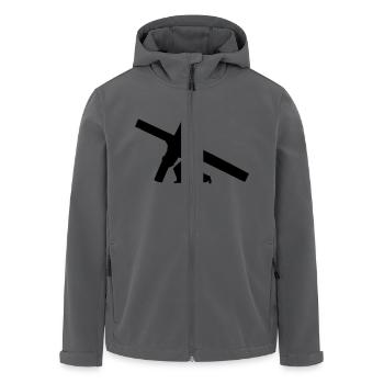 Jesus mit Kreuz 1c - Recycelte Männer Softshell-Jacke von Stanley/Stella - Anthrazit - Vorne - AI Model Male 185 light (185cm)