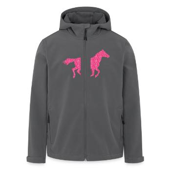 Glitzer Pferd - Recycelte Männer Softshell-Jacke von Stanley/Stella - Anthrazit - Vorne - AI Model Male 185 light (185cm)