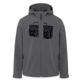 Ghettoblaster Radio Stereo Sound Bass Music Musik - Recycelte Männer Softshell-Jacke von Stanley/Stella - Anthrazit - Vorne - AI Model Male 185 light (185cm)